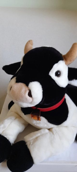 Mucca Peluche Grande Vintage con Campanaccio