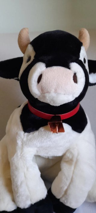 Mucca Peluche Grande Vintage con Campanaccio