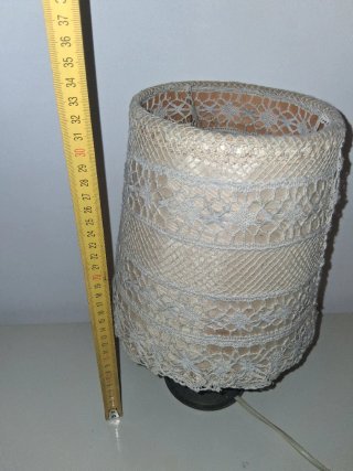 Lampada vintage anni 70 tessuto e metallo