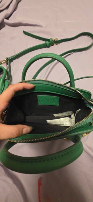 Bolso mini verde Zara