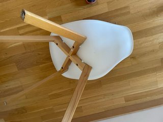 Juego de 2 sillas de cocina blancas