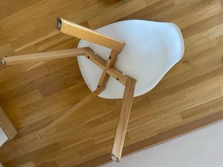 Juego de 2 sillas de cocina blancas