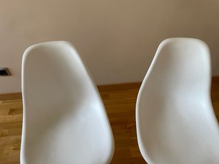 Juego de 2 sillas de cocina blancas