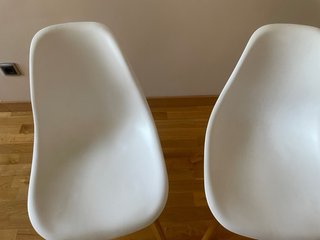 Juego de 2 sillas de cocina blancas