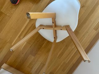 Juego de 2 sillas de cocina blancas