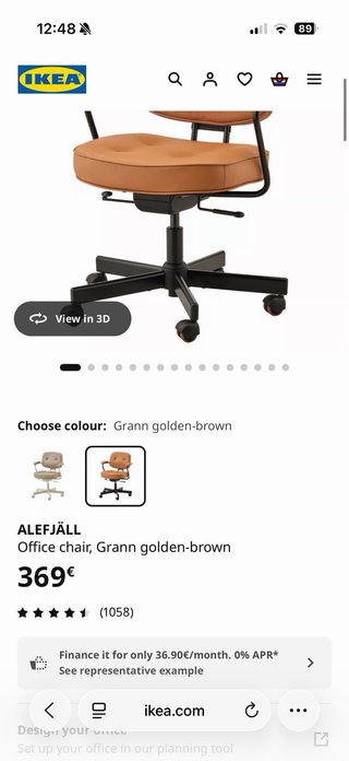IKEA ALEFJÄLL Silla de trabajo Office chair