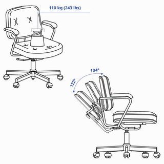 IKEA ALEFJÄLL Silla de trabajo Office chair
