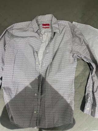 Camisa Hugo Boss Gris y Blanca