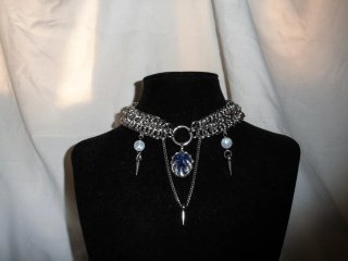 Collar acero inoxidable lapislázuli soft solder