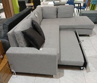Sofá Cama Febe Tela, Chaiselong, Arcón. ¡OFERTA!