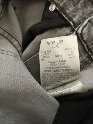 Pantalón vaquero Lee Luke gris W32L32