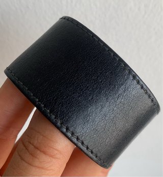 Bracciale Fendi Pelle Nera Oro
