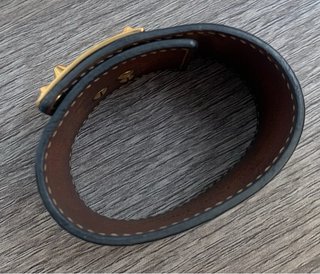 Bracciale Fendi Pelle Nera Oro