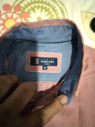Camisa Porches Talla L Rayas Rojas