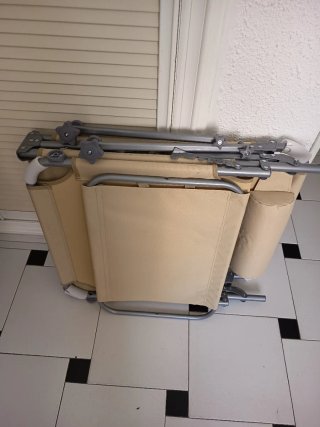 Tumbona plegable tectake con parasol