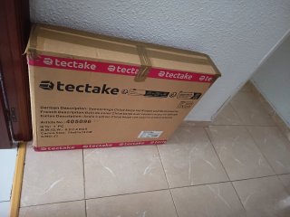 Tumbona plegable tectake con parasol