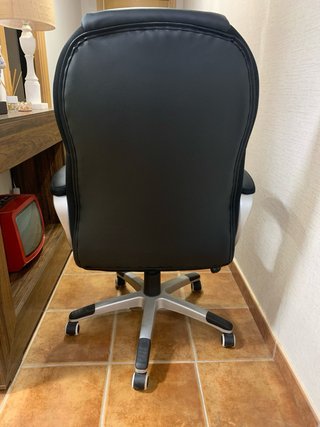 Silla de oficina/estudio negra y plateada