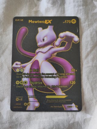Cartas Pokémon EX Mewtwo y Charizard Negras