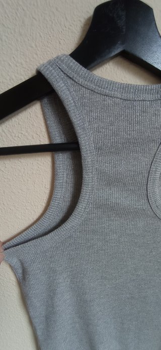 Camiseta tirantes gris jaspeada plata T36 S