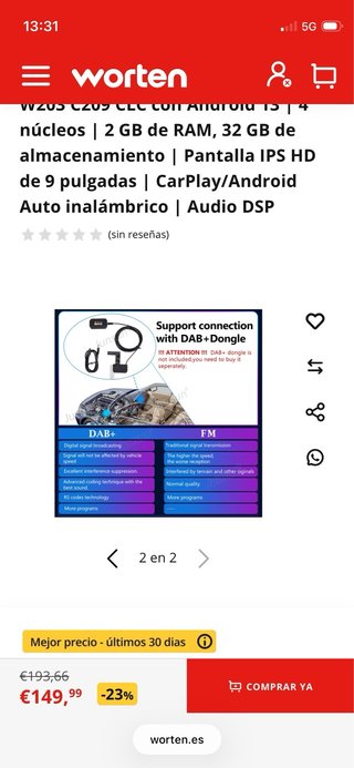 Radio Multimedia Mercedes W203 CLC