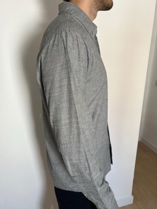 Camisa Hollister Gris Talla XL Hombre