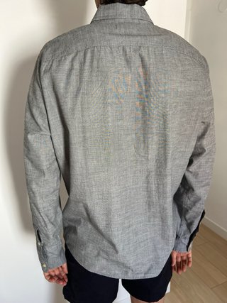 Camisa Hollister Gris Talla XL Hombre
