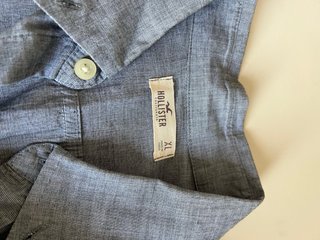 Camisa Hollister Gris Talla XL Hombre