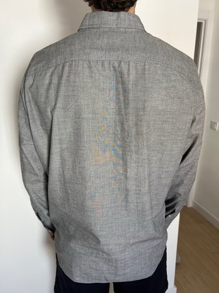 Camisa Hollister Gris Talla XL Hombre