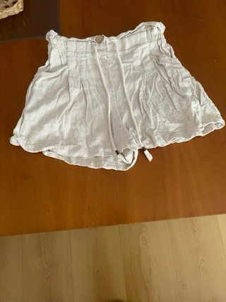 Falda pantalón Bershka beige lino Talla M