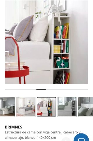 Estructura Cama BRIMNES Ikea 140x200 + Cabecero