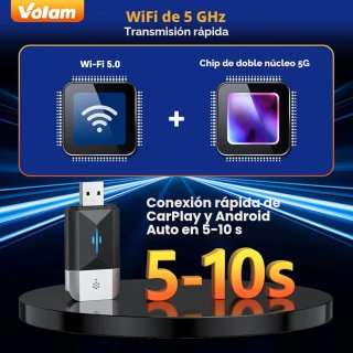 Adaptador Inalámbrico para Carplay y Android Auto
