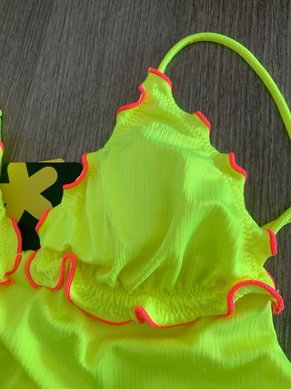 Costume intero F**K giallo fluo