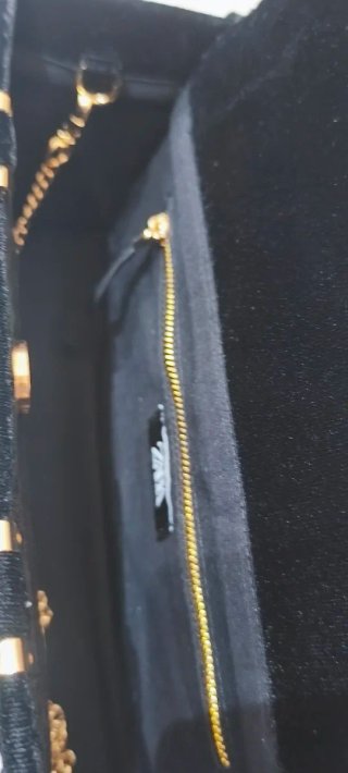 Bolso Zara Negro con Flores Blancas