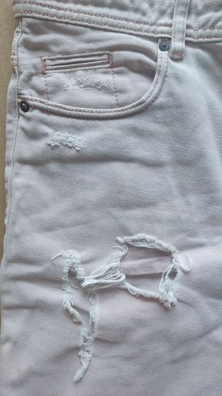 PANTALÓN VAQUERO CORTO ROSA DESCARRADO UNISEX