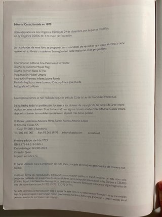 Lengua castellana y literatura 2, Le Bachillerato