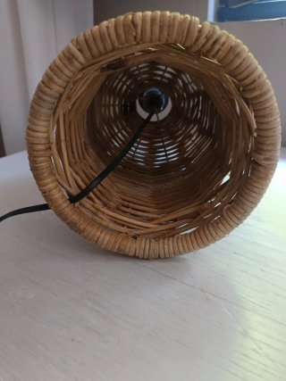 Pie de lámpara mimbre El Corte Inglés