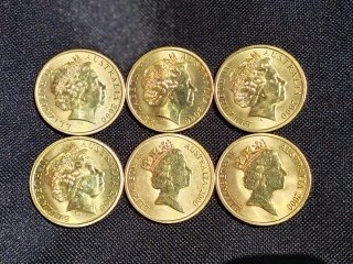 Lote 6 Monedas 5 Dollars Sydney 2000 Olímpicas