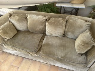 Sofá Chesterfield 3 plazas tela beige