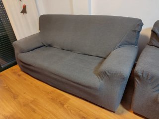 Conjunto Sofás 3+2 Marrón Piel