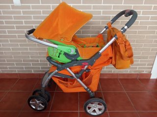 Carro de bebé naranja completo Agatha Ruiz