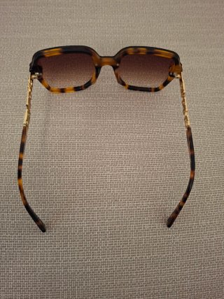Occhiali da sole stile Chanel Tortora/Oro