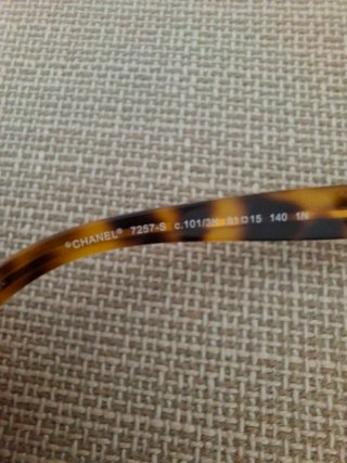 Occhiali da sole stile Chanel Tortora/Oro