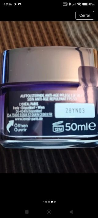 Crema L'Oréal Revitalift Filler SPF 50