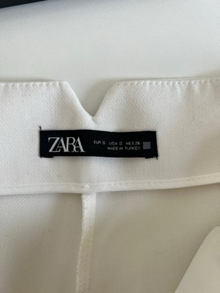 Pantalón Zara pinzas blanco Talla S