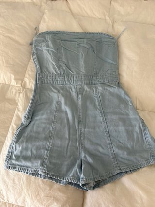Mono vaquero corto azul