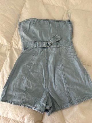 Mono vaquero corto azul