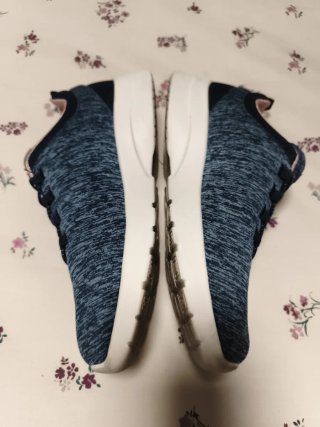 Zapatillas Skechers Mujer Azul y Rosa,sin cordones