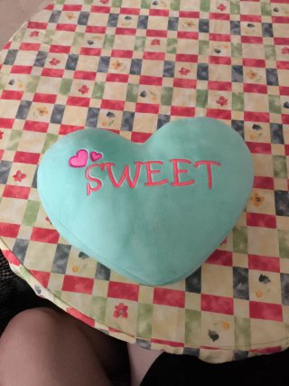 Peluche Corazón SWEET Rosa y Azul