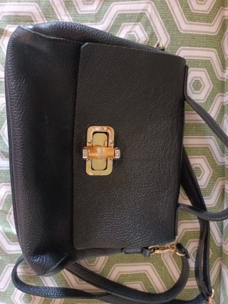 Borsa vera pelle nera