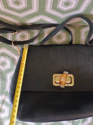 Borsa vera pelle nera